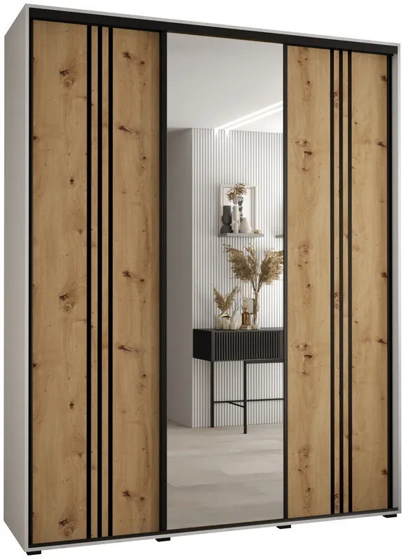 Skriňa s posuvnými dverami so zrkadlom Davos 7 190 cm 45 cm