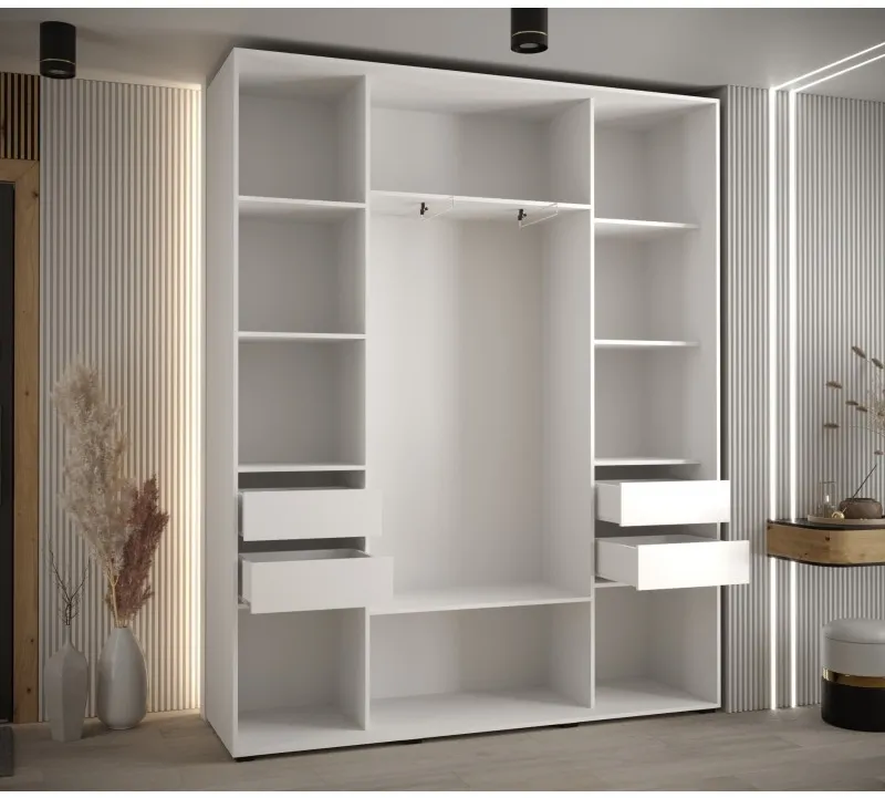 Skriňa s posuvnými dverami so zrkadlom Davos 7 190 cm 45 cm