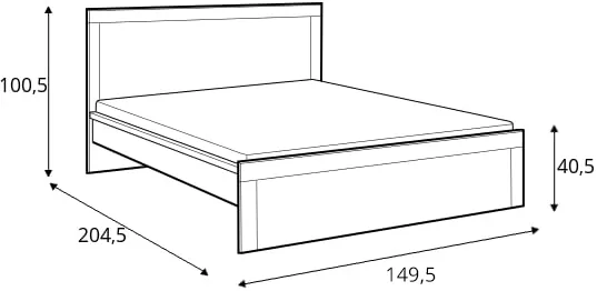 Łóżko 140 Holten