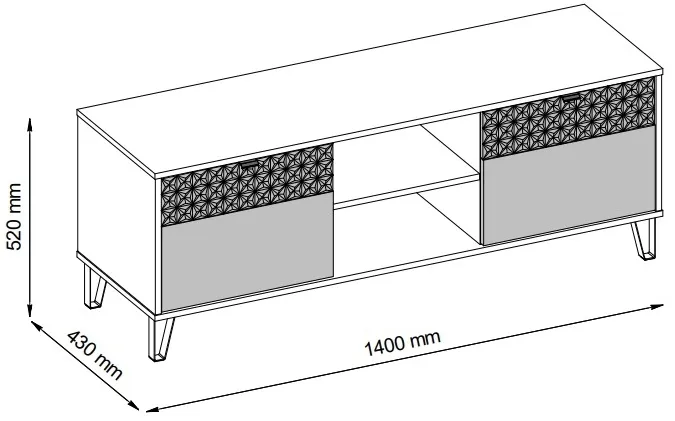 Szafka RTV Bellano 140 cm
