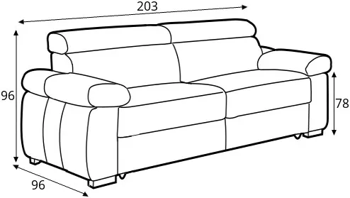 Sofa 3-osobowa z funkcją spania Zoom