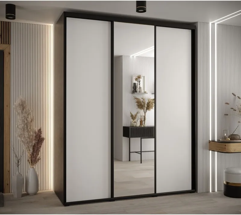 Szafa przesuwna z lustrem wysoka Davos 3 200 głębokość 60 cm