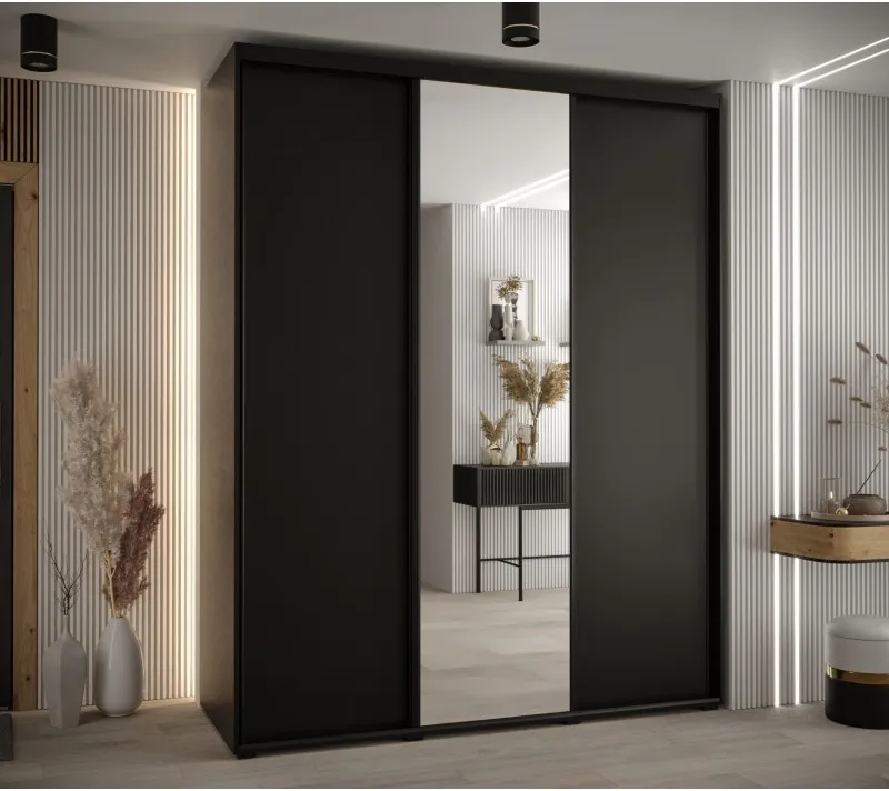 Skriňa s posuvnými dverami so zrkadlom vysoká Davos 3 200 hĺbka 60 cm