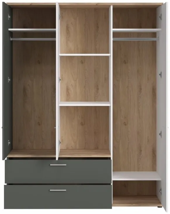 Troj dverová skriňa so zásuvkami do obývačky alebo spálne Twenty