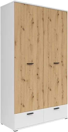 Szafa dwudrzwiowa Homeland 119 cm z 2 szufladami