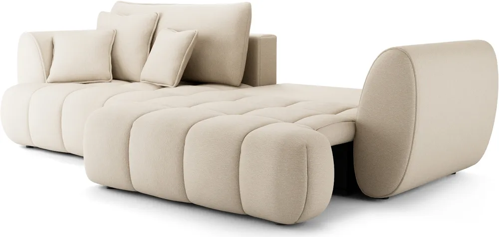 Sofa Bombay z funkcją spania typu DL oraz pojemnikiem na pościel