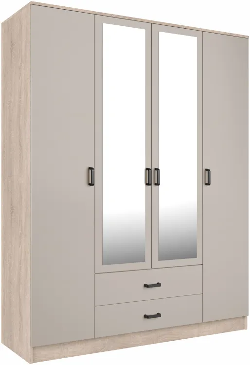 Szafa czterodrzwiowa z lustrem Kami
