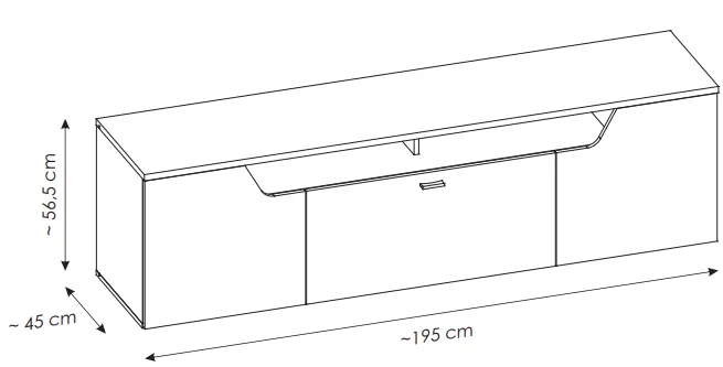 TV stolek Cut out