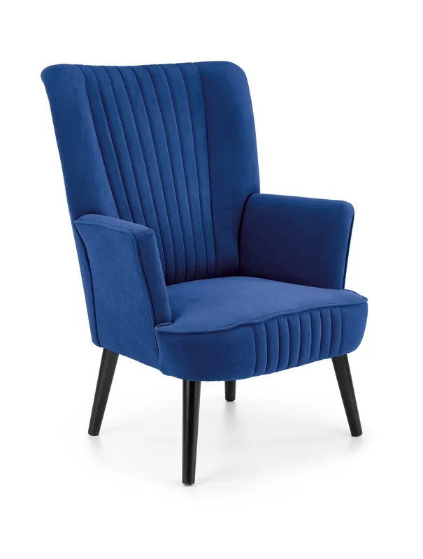 Elegantní čalouněné křeslo s prošíváním do obývacího pokoje Delgado
