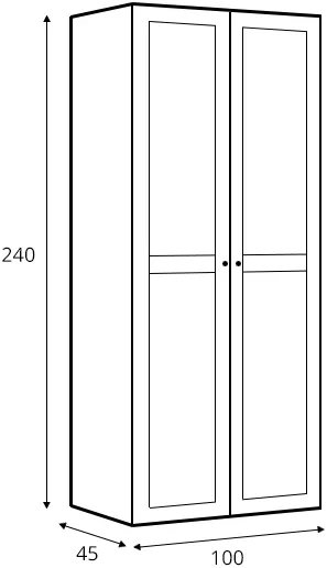 Dvoudveřová skříň do ložnice Flex