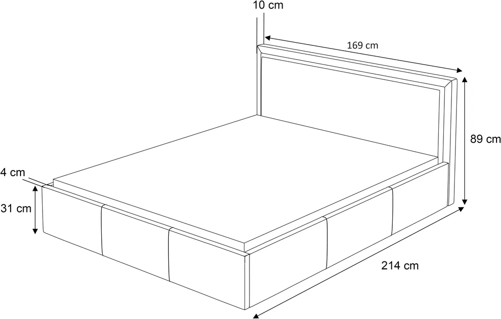 Łóżko tapicerowane Soave 160x200 z podnoszonym stelażem