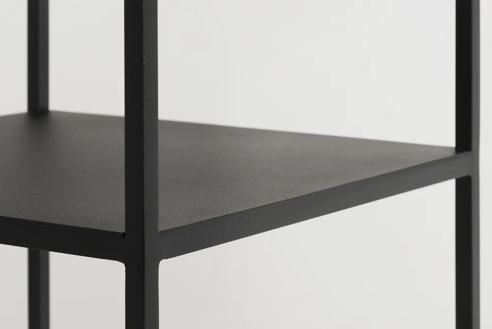 Praktický regál na kovových rámech do obývacího pokoje Tensio Pillar 5F 230x30 cm