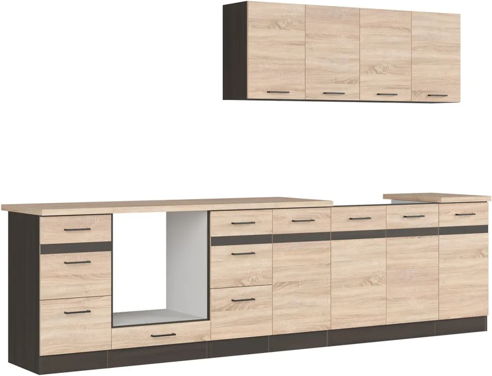 Kuchyňská linka Junona Line 300 cm s pracovní deskou