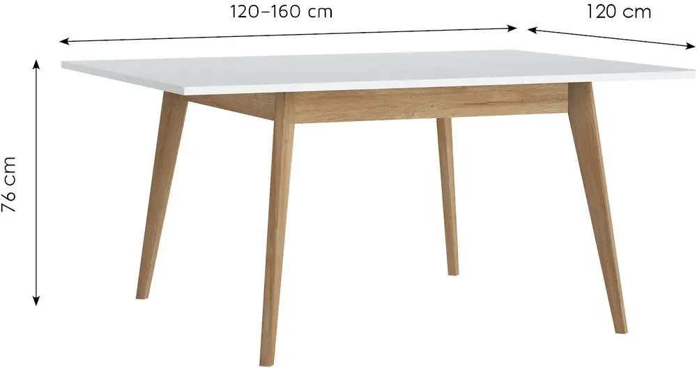 Stôl Seel 120-160 cm