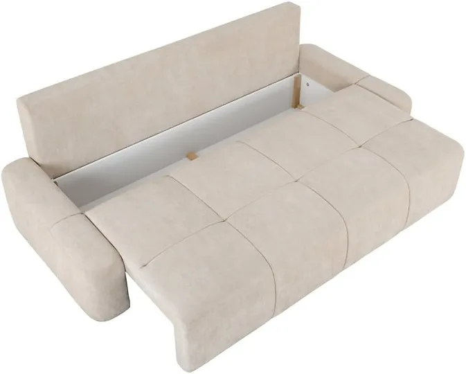 Sofa Hello z funkcja spania typu DL i pojemnikiem na pościel
