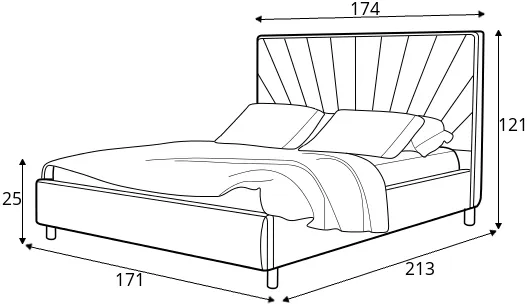Tapicerowane łóżko 160 dwuosobowe do sypialni 81246