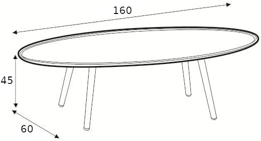 Stolik Love Coffee 160 o wysokości 45 cm