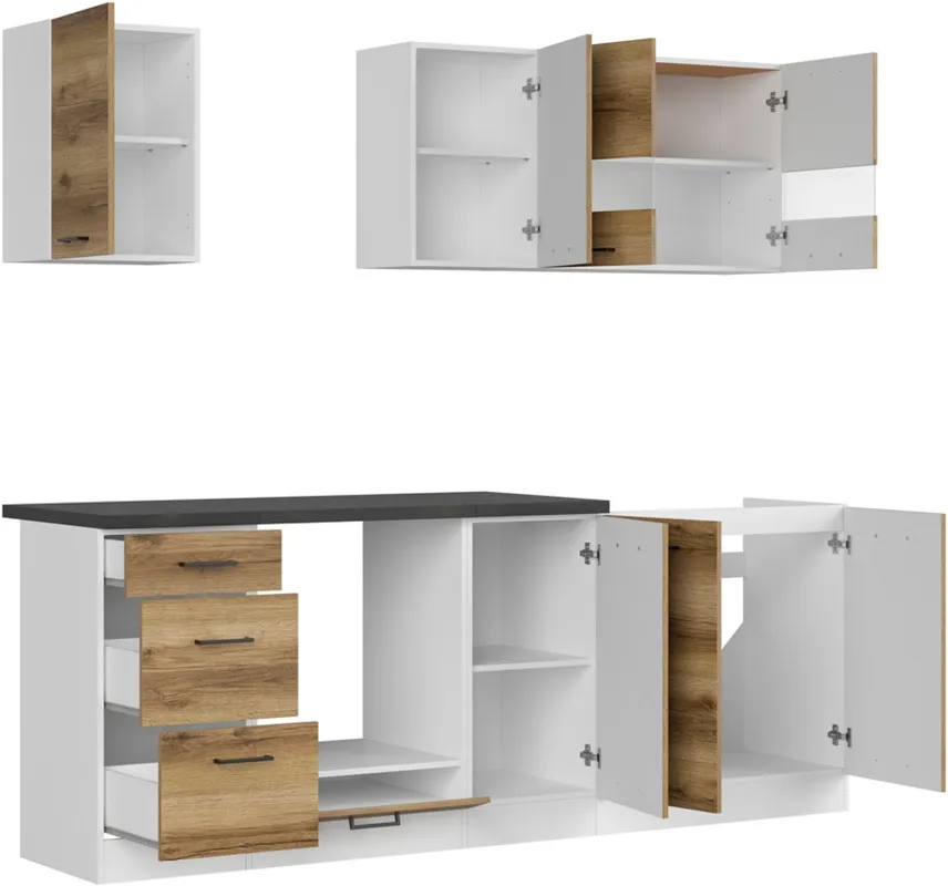 Kuchyňská linka Junona Line 220 cm s pracovní deskou