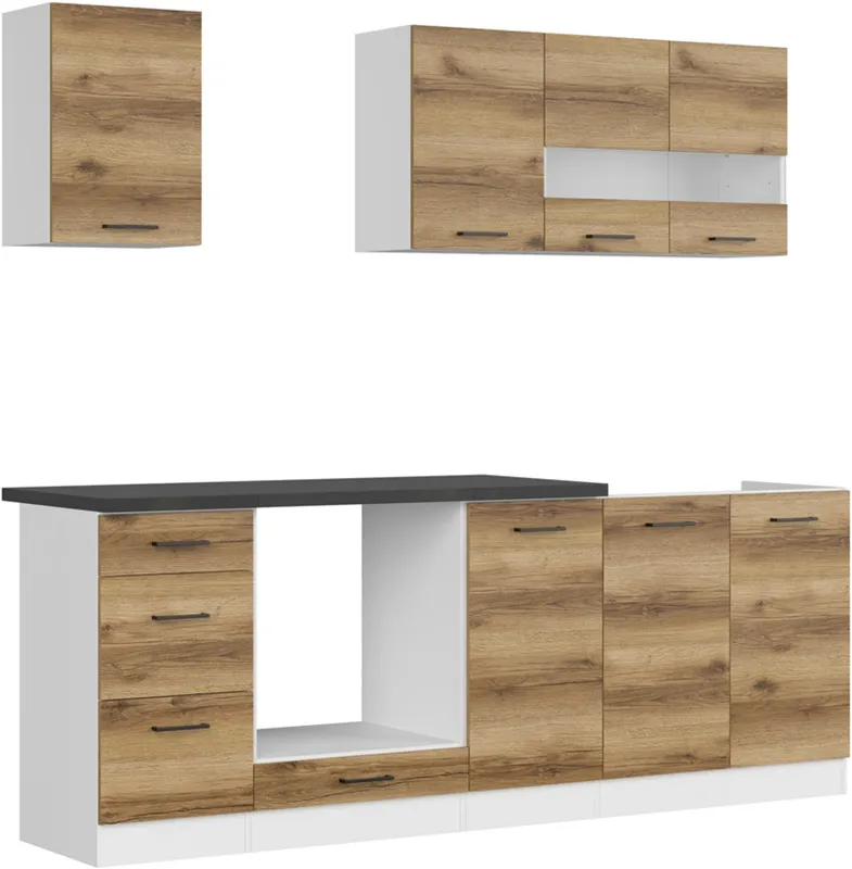 Kuchyňská linka Junona Line 220 cm s pracovní deskou