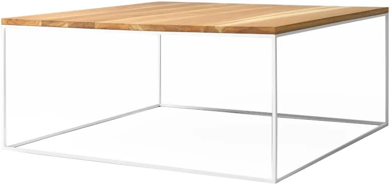 Konferenční stolek na kovových rámech do obývacího pokoje Tensio Solid Wood 100x100