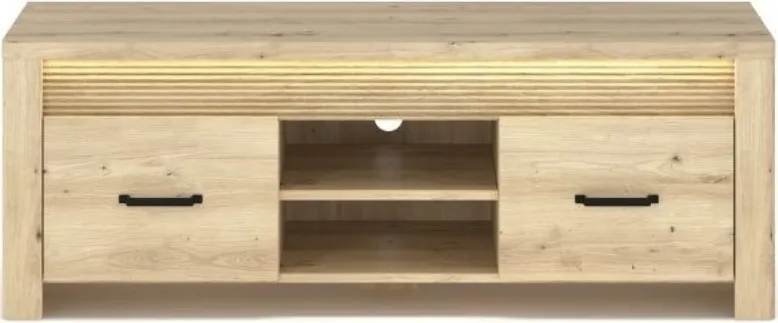 TV stolek Moris se dvěma zásuvkami a LED osvětlením