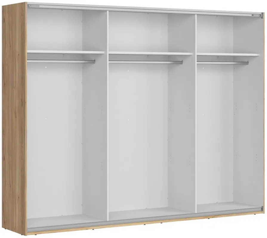 Šatní skříň s posuvnými dveřmi Glamour se zrcadlem 270 cm