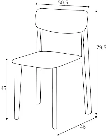 Krzesło Pala jednokolorowe