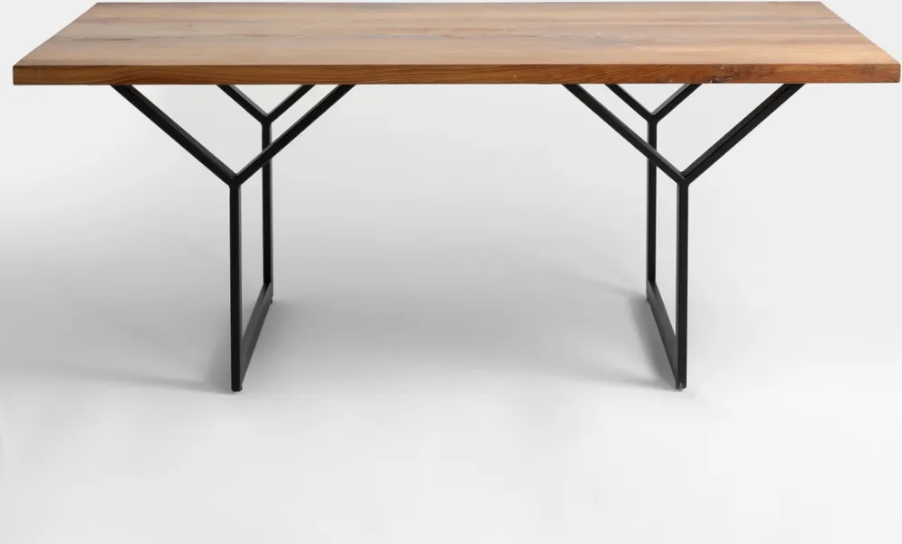 Stůl na kovových rámech do jídelny 200 Longo Solid Wood