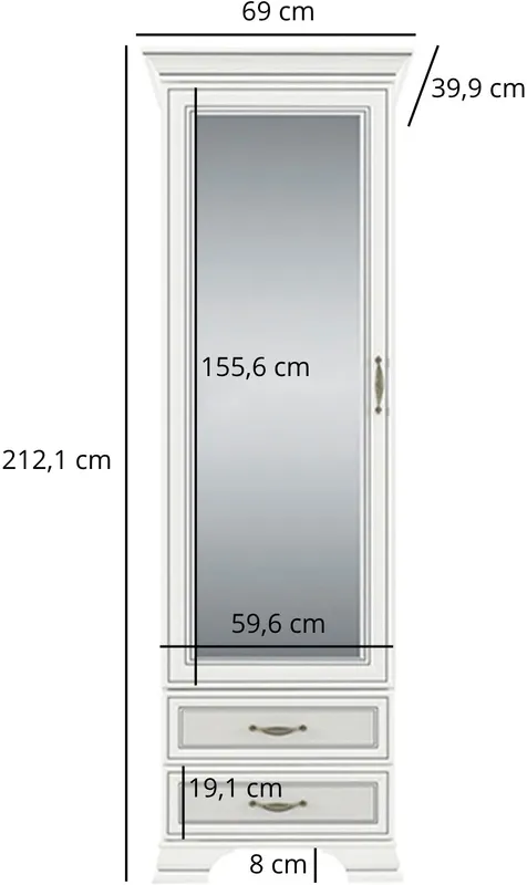 Regál Tiffany II se zrcadlem