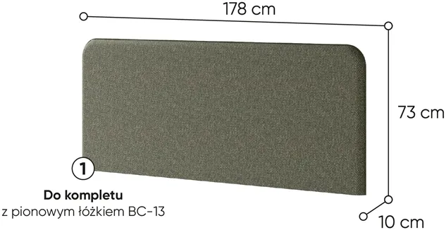 Čalouněné čelo k poloposteli BC-13