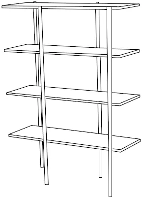 Regál Rave Solid Wood hnědý 110x35