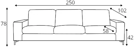 Sofa 3-osobowa XL Quattro