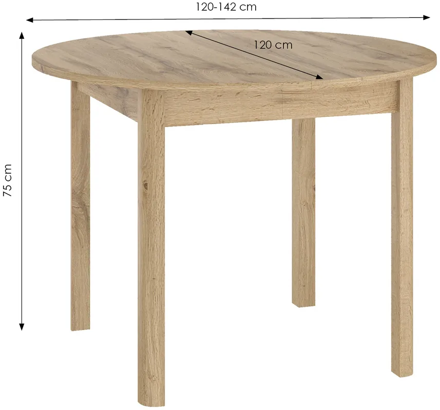Rozkladací stôl Oxo 102/142
