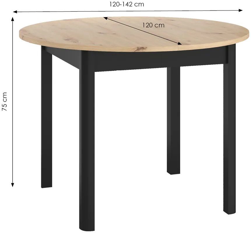 Rozkladací stôl Oxo 102/142