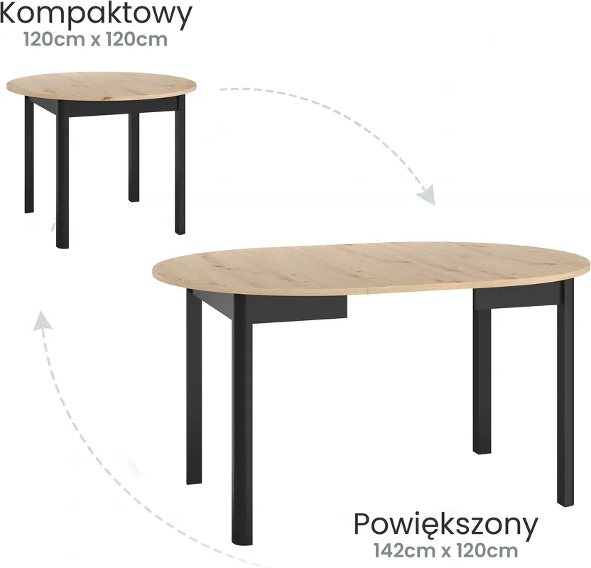 Stół rozkładany Oxo 102/142