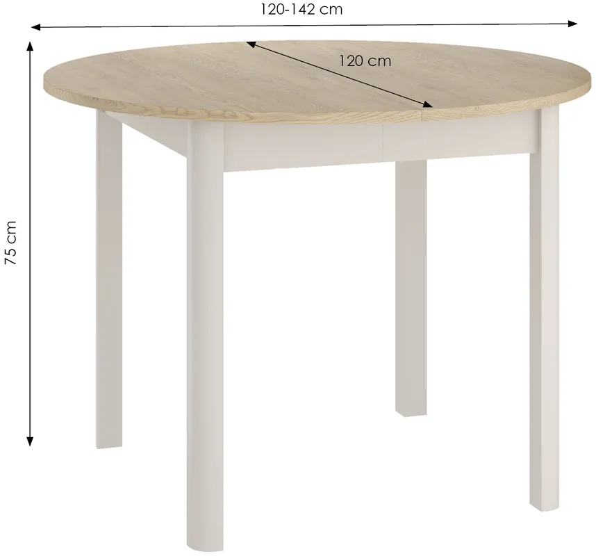 Rozkladací stôl Oxo 102/142