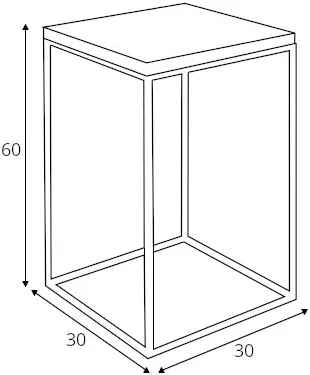 Konferenční stolek na kovových rámech do obývacího pokoje Tensio Solid Wood 30