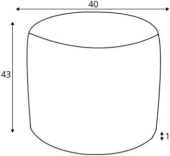 Kulatá čalouněná podnožka do obývacího pokoje Linsy