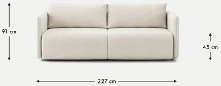 Sofa Nola z funkcją spania i pojemnikiem na pościel
