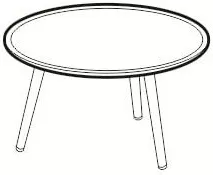 Stolik Love Coffee 80 o wysokości 45 cm