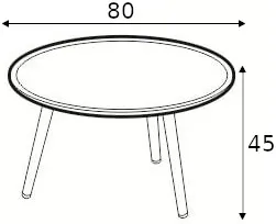 Stolik Love Coffee 80 o wysokości 45 cm