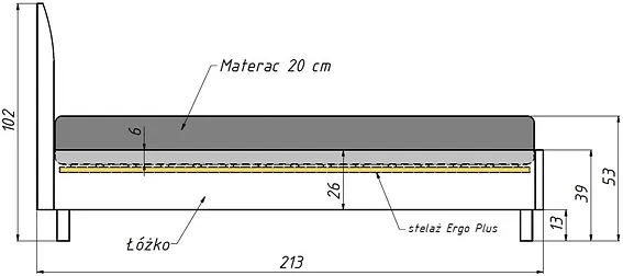 Łóżko 160 Mala