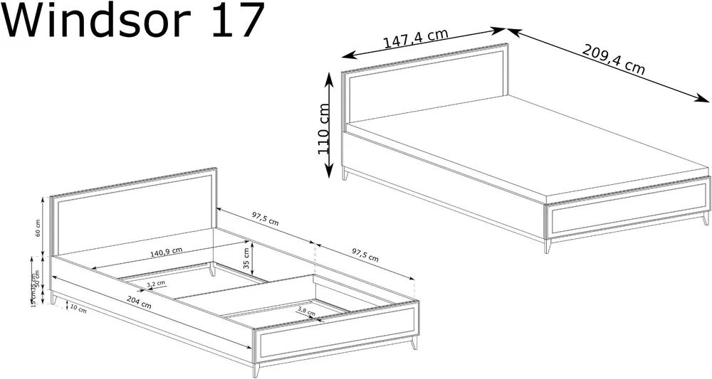Łóżko Windsor 140