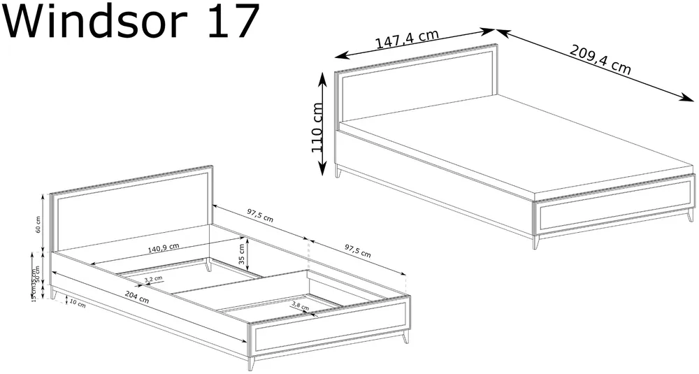 Posteľ Windsor 140
