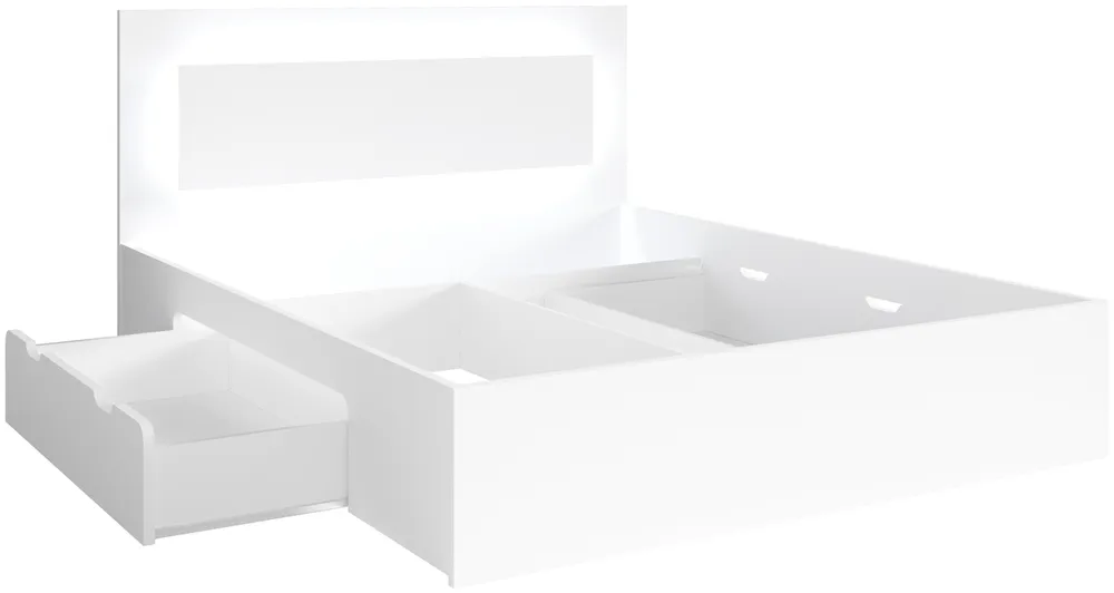 Posteľ 180 Fino so zásuvkami a LED osvetlením