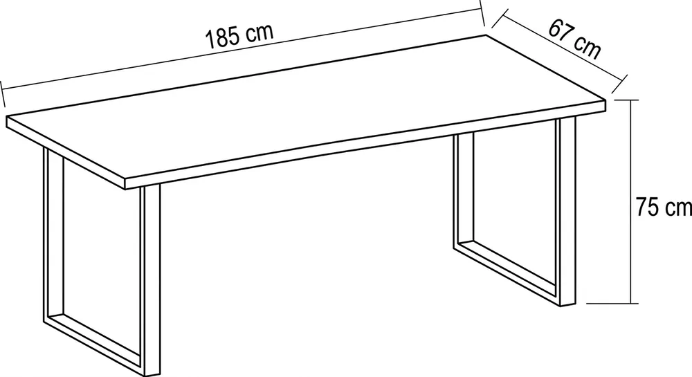 Stół Imperial 185x67 cm
