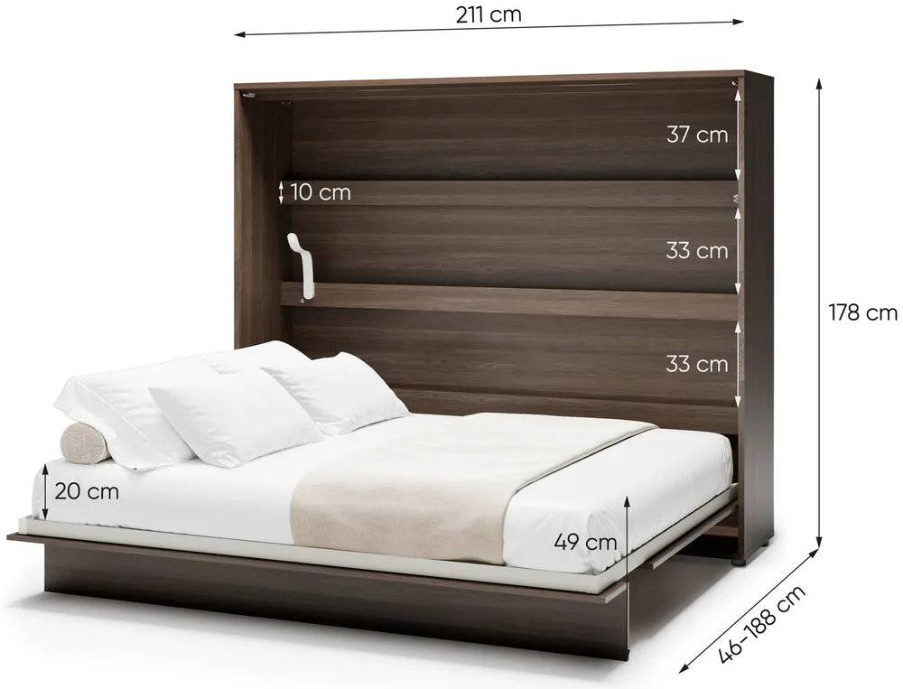 Sklápacia posteľ horizontálna 160 Bed Concept