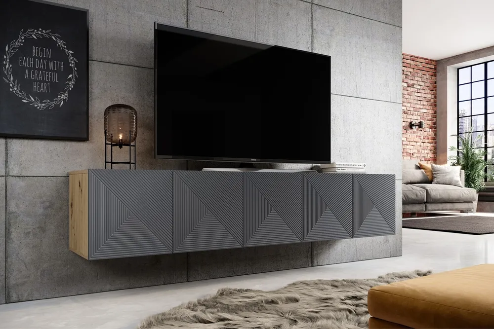Závěsný TV stolek Asha 200 cm