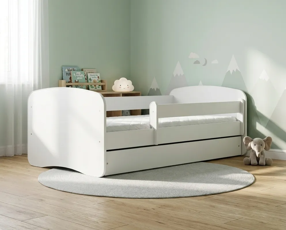 Łóżko Babydreams 140 z szufladą i materacem