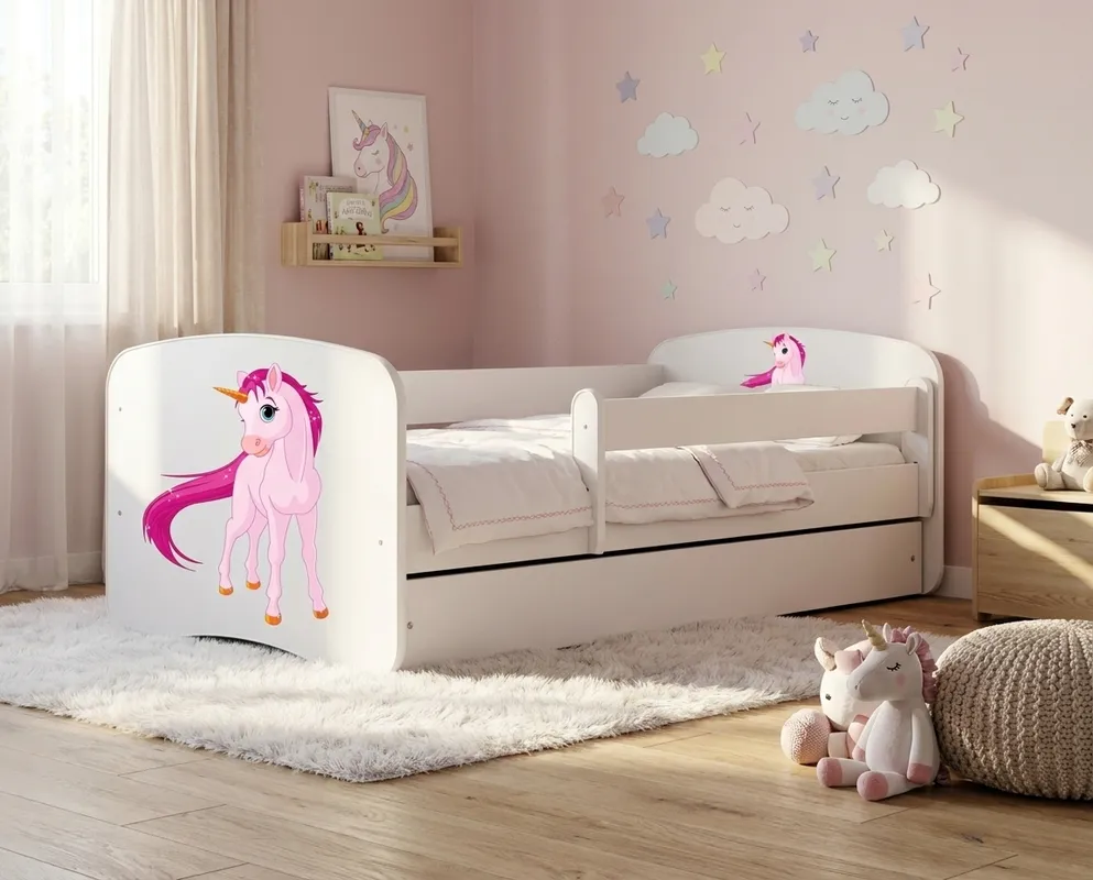 Łóżko Babydreams 140 z szufladą i materacem